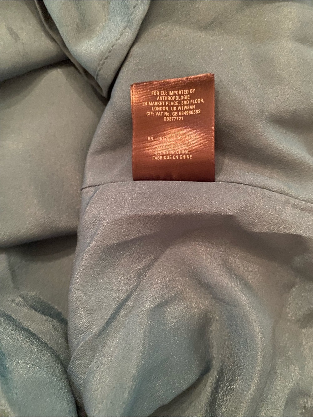 NWOT Anthropologie MOULINETTE SOEURS
vêtements Teal Floral Chiffon Ruffled Dress - Picture 8 of 16
